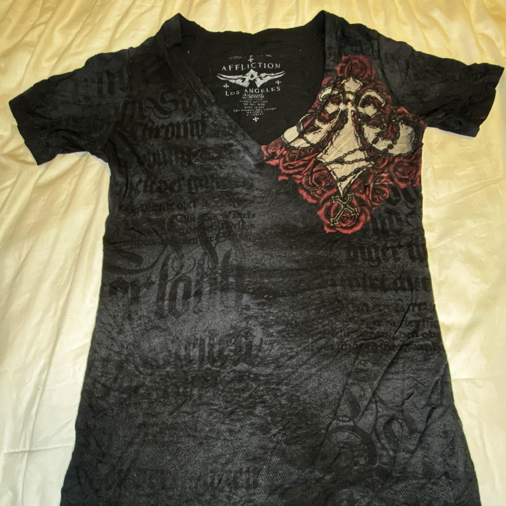 Affliction - Size Small Ladies Short Sleeve